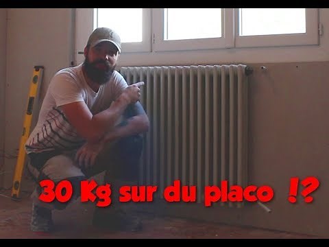 How to fix a radiator to a placo wall