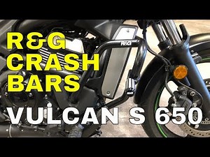 R&G Adventure Crash Bars & Highway Pegs on Vulcan S 650 Motorcycle install & review - Engine Guards