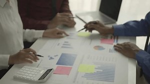 Brainstorming sessions on new document projects Colleagues working together plan success strategies. Enjoy working as a team in a modern small office. teamwork concept