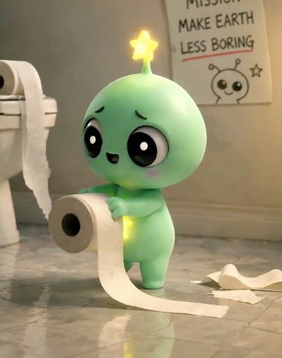 👽 Tiny Alien Discovers Toilet Paper… Humanity Wasn’t Ready ⭐