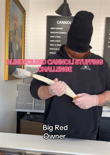 Blindfolded Cannoli Stuffing Challenge in Oceanside