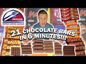 CHOCOLATE BAR EATING CONTEST 5,000 CALORIE WILLY WONKER CHALLENGE | BRITISH EATING LEAGUE 2021/22 #4