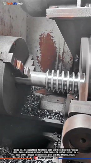 Thread Rolling Innovation: Automatic Gear Shaft Forming #tech