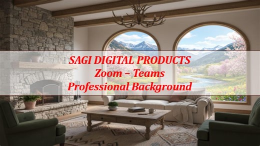 Rustic Mountain Spring Zoom Virtual Background Cozy Cabin View - Etsy