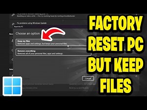How To Factory Reset PC But Keep Files