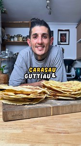 Carasau and Guttiau Bread 🍞 More than bread. A symbol of Sardinian heritage, resilience, and culinary tradition. For centuries, its crisp layers whispered tales of gods, shepherds, and ancient civilizations. 📜 The origins of Pane Carasau trace back thousands of years. It’s believed that this bread was first made by the ancient shepherds of Sardinia, due to its crispiness and low moisture content that allows it to be preserved for a long time, making it ideal for the shepherds spending long per