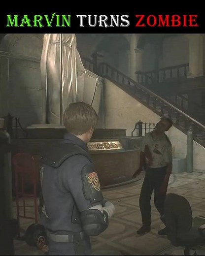 Marvin Turns into a Zombie | Resident Evil 2