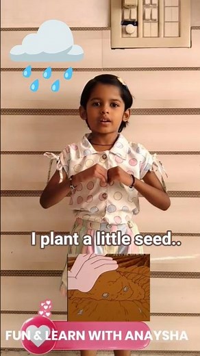I PLANT A LITTLE SEED RHYME ||RHYMES || LITTLE SEED || NURSERY RHYMES || RHYME FOR COMPITITION ||