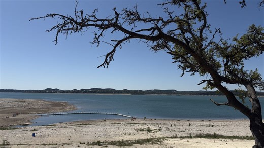 Canyon Lake in Comal County at historically low levels
