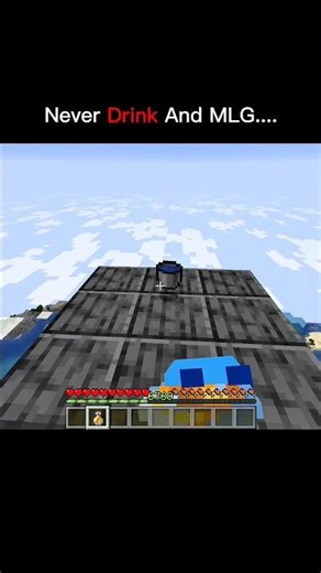 Never Drink and MLG 😭 #Minecraft