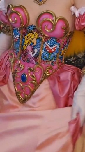 766K views · 23K reactions | Making a princess peach stained glass corset  #princesspeachdress #mario #supermario #toadette #peachette #mariomovie #princesspeach #bowser #bowsette #supermario #supermariomovie #smashbros #oneup #handmade #princesspeachcosplay #peachdress #cosplaytutorial #cosplay #art #craft | CherryAmaru | Facebook