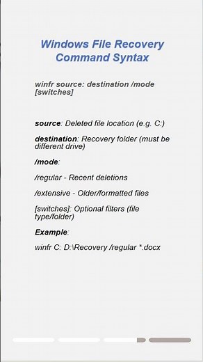 Recover Deleted Files in Windows 11 Via Windows File Recovery #windowstips #filerecovery #