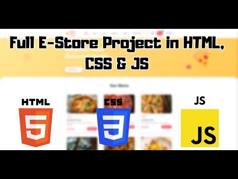 Coding a full website in HTML, CSS and JavaScript