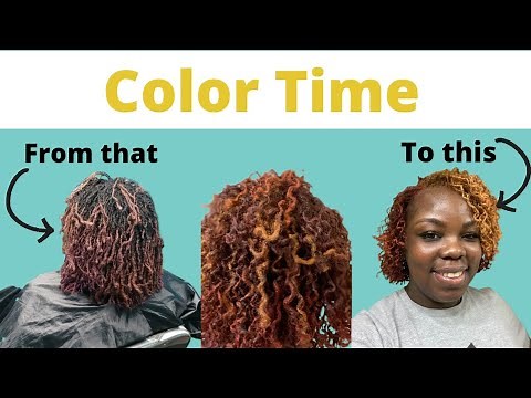How I Colored Her Sisterlocks (Step by Step Tutorial For Beginners) | Coloring Sisterlocs