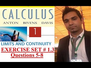 Calculus Ch # 1 Ex # 1.3 Question 5-8 Limit at Infinity and Continuity: Howard Anton 10th Edition