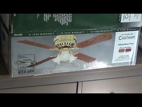 Installing a 52" Hampton Bay Chatham Ceiling Fan