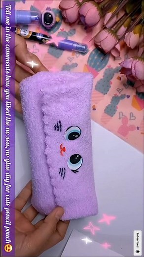 Cute 😍 DIY Stationery 😍💜 NO glue, no sew #craftersworld #diy #craft #stationery #diycraft #handmade