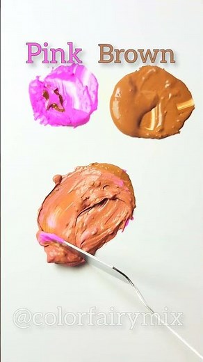 how to make terracotta color 🪸 pink brown color mix #viral #satisfying #trending #colors #shorts #yt