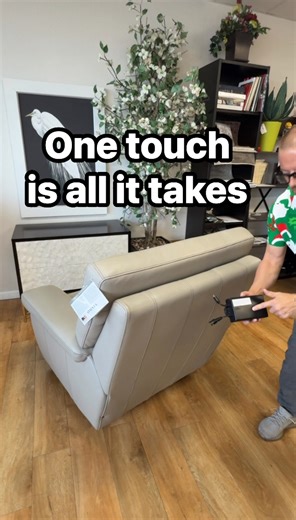 This Recliner Moves With One Touch #PowerRecliner #furnituredesign #modernfurniture #madeinamerica | Brick and Mortarless Furniture