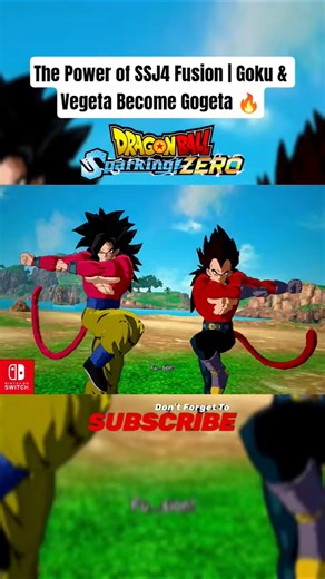 The Power of SSJ4 Fusion | Goku & Vegeta Become Gogeta 🔥 #dragonballsparkingzero
