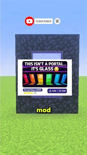 Portal Glass in Minecraft?! #modminecraft #minecraft #gaming