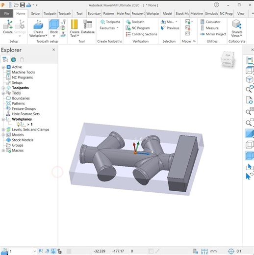 how to use Block Opacity in Powermill #delcam #cad #shorts #viralvideo #trending #solidcad