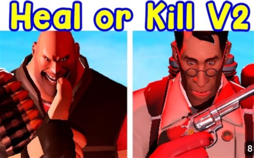 Friday Night Funkin': VS Cannibal Heavy (治愈或杀死V2) FNF Mod / 大胆或鲁莽 × TF2 Cover