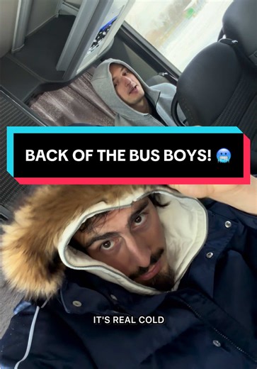 They’re back and they’re cold 😂❄️ @trippplej #bus #travel #detroit #miami #snow