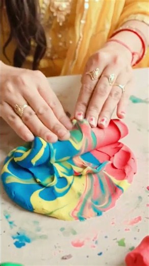 🏺 How To Make A Vibrant Marbled Clay Pot