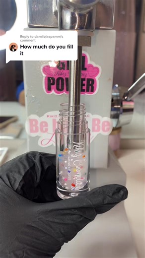 Here’s what happens when I overfill a lip gloss 🤮 #lipglossfilling #lipglossfail #lipglossmaking #lipglossbusiness #lipglossfillingvideo | Kikiz Cosmeticz