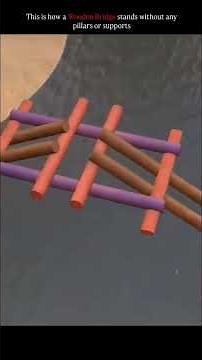 The video illustrates the evolution of wooden bridge construction. #shorts #shortsfeed