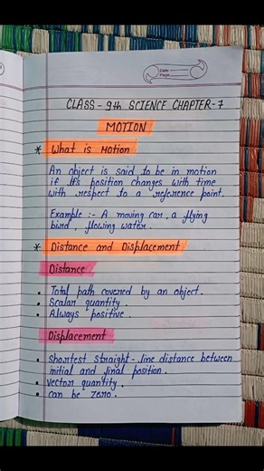 Motion class 9th science chapter 7 notes