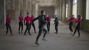 Group of young hip hop dancers perform in old building - Free Stock Video