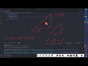 Function for Pythagoras' theorem and distance formula in Python