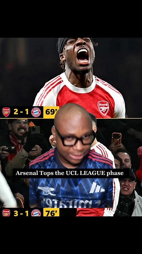 38 reactions · 6 comments | UCL: Arsenal 3-1 Bayern Munich | Arsenal tops UCL League Table  #UCL #ArsenalFC #BayernMunich | Officialguru Media | Facebook