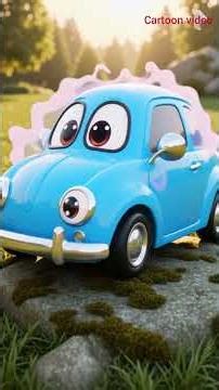 Cute 3D Cartoon Car Turns Red with Apple | Cocomelon Style Animation