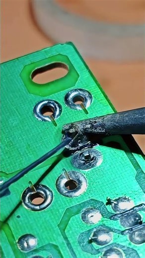 resoldering with tin #pcb #component #electronic #shortvideo