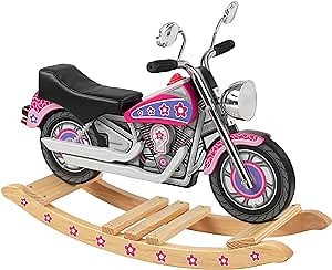 KidKraft Girl's Flower Power Rockin' Motorcycle