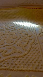 Buttery Yellow Queen Size Chenille Bedspread (shown on King Size Bed) - Etsy