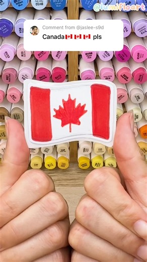 Your Canadian flag comment turned into a sticker 🇨🇦 What's next?🔥Day 89 #art #diy #sticker #craft