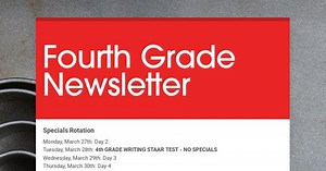 Fourth Grade Newsletter