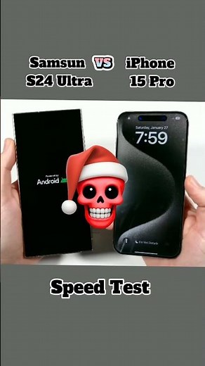 Android vs. iOS: The Ultimate Speed Duel.⚔️·Galaxy S24 vs. iPhone 15 Pro: Speed Kings Collide#shorts