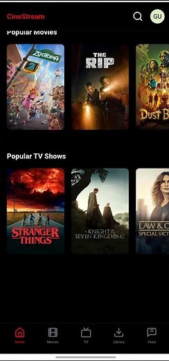 Cinestream: stream free movies and TV shows