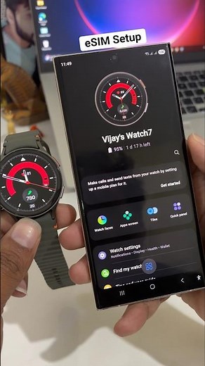 How to Setup eSIM in Samsung Galaxy Watch 7🔥#shorts #youtubeshorts