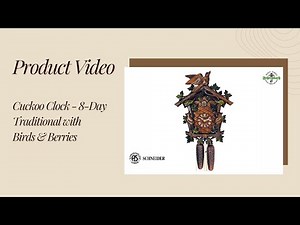 Cuckoo Clock - Traditional with Birds & Berries