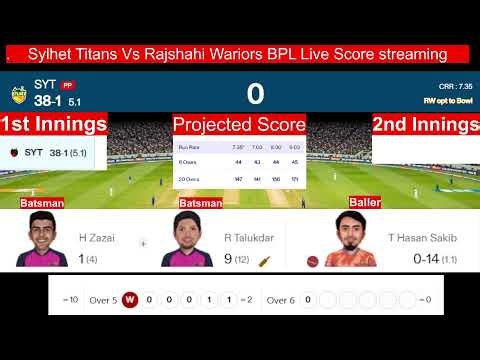 বিপিএল লাইভ | BPL Live Score 2026 | Sylhet Titans vs Rajshahi 1st T20 | Live Scoreboard Streaming
