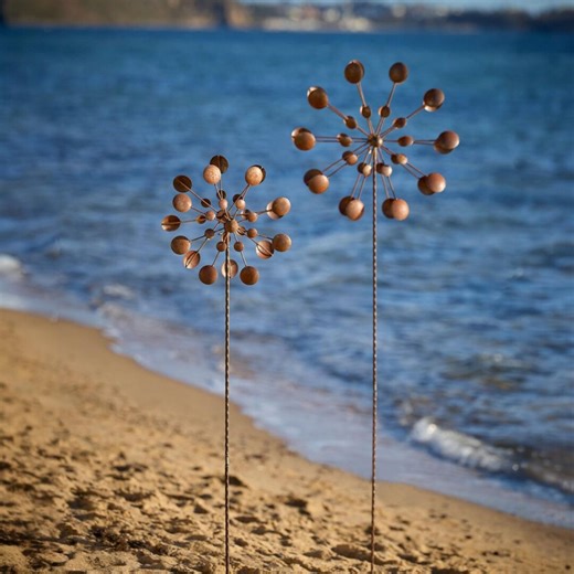 Rusty Carnival Wind Spinner — Metal Garden Ornament - Etsy