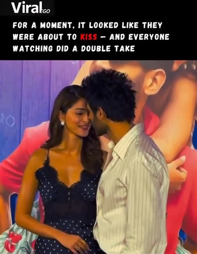 viralego on Instagram: "For a brief moment, it looked like Ananya Panday was about to kiss Kartik Aaryan, and that split second was enough to grab everyone’s attention. They were standing very close, sharing a relaxed and friendly moment. The angle of the camera, their expressions, and the timing made it appear far more dramatic than it really was. Nothing actually happened, but the pause created an illusion that instantly caught the eyes of fans. The clip started circulating quickly, with peopl