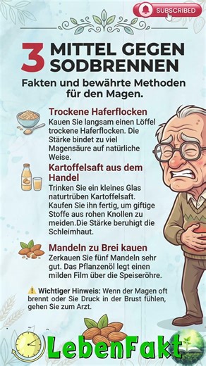 3 MITTEL GEGEN SODBRENNEN