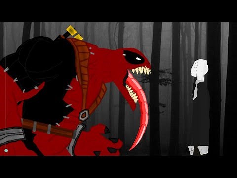 SLENDER MAN vs Venompool - Drawing cartoons 2